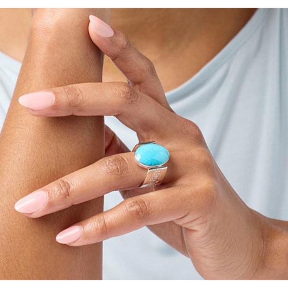 HP/ SALE JAY KING STUNNING TURQUOISE 925 CHILEAN TURQOISE STATEMENT RING